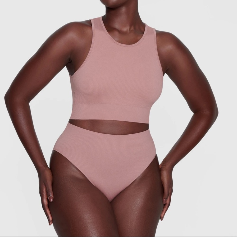 🔥🔥Skims stretch rib cotton set